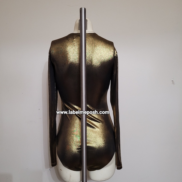 American apparel gold metallic bodysuit - Picture 3 of 6